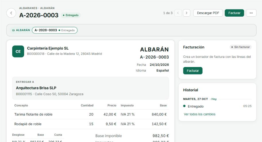 Albarà amb signatura