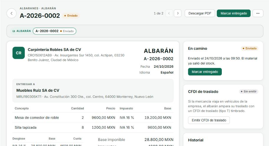 Transfer CFDI